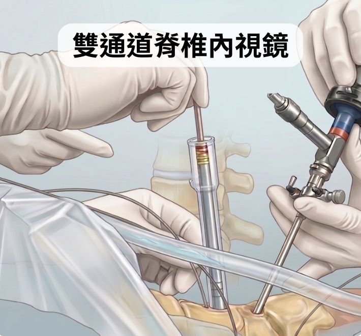腰椎雙通道內視鏡手術適合處理嚴重的骨刺肥大或鈣化韌帶,操作靈活性較高 腰椎雙通道內視鏡手術適合處理嚴重的骨刺肥大或鈣化韌帶,操作靈活性較高
